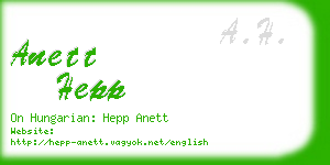 anett hepp business card